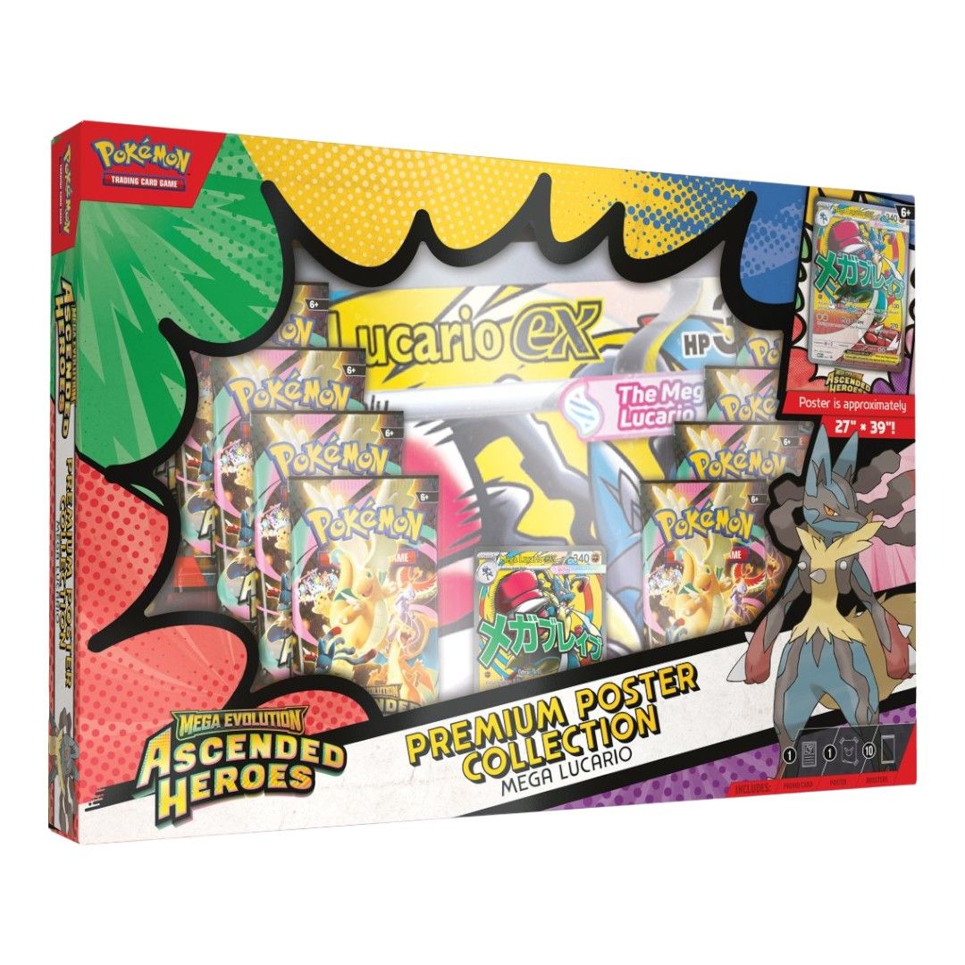 Pokemon Ascended Heroes Premium Poster Collection – Mega Lucario