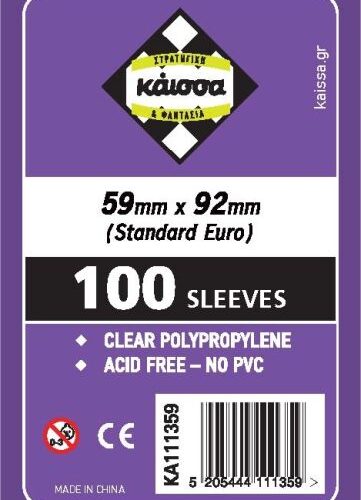 Sleeves 59x92mm (Standard Euro)